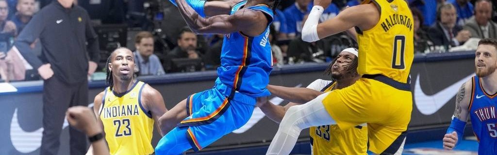 SGA轰34+8哈利伯顿17分 雷霆轻取步行者总分1-1