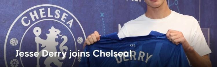 官方：切尔西签下水晶宫18岁边锋杰西-德里，合同至2029年