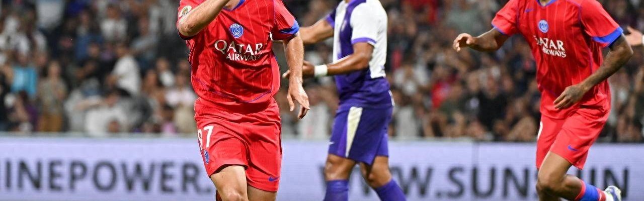 巴黎圣日耳曼6-3大胜图卢兹，内维斯戴帽登顶法甲榜首