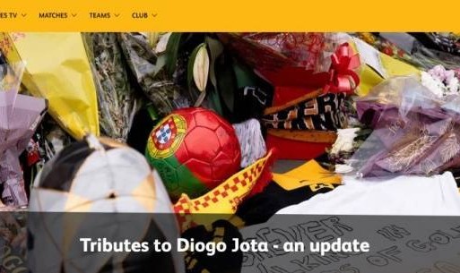 狼队官方：热身赛主场对塞尔塔以及对曼城的英超比赛将缅怀若塔