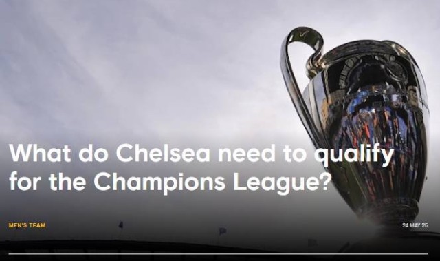 官方算分！切尔西官方列如何进欧冠：胜几乎确保，平负也还有希望